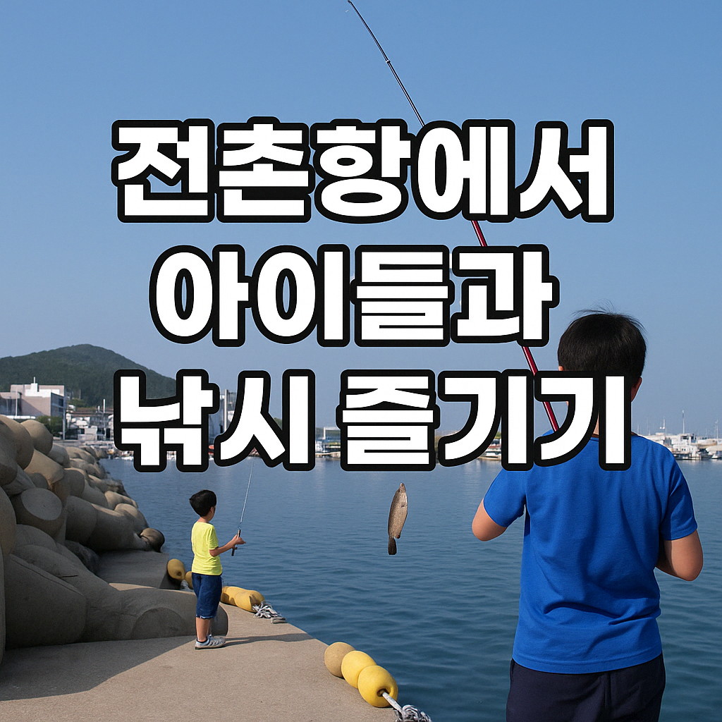 감포 전촌항에서 주말 아이들과 안전하게 낚시를 즐기기